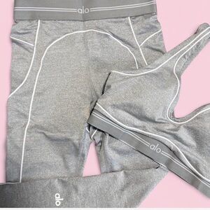 ALO Yoga gray heartthrob set